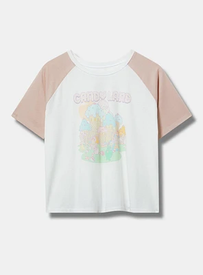 Candy Land Crop Raglan Tee