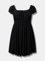 Mini Knit Eyelet Dress
