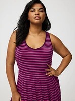 Jersey Knit V-Neck Maxi Dress