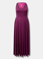 Jersey Knit V-Neck Maxi Dress