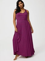 Jersey Knit V-Neck Maxi Dress