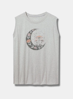 Floral Mushroom Moon Relaxed Heritage Jersey Tank