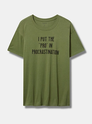 Procrastination Relaxed Heritage Jersey Crew Tee
