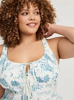 Corset Sleeveless Peplum Top