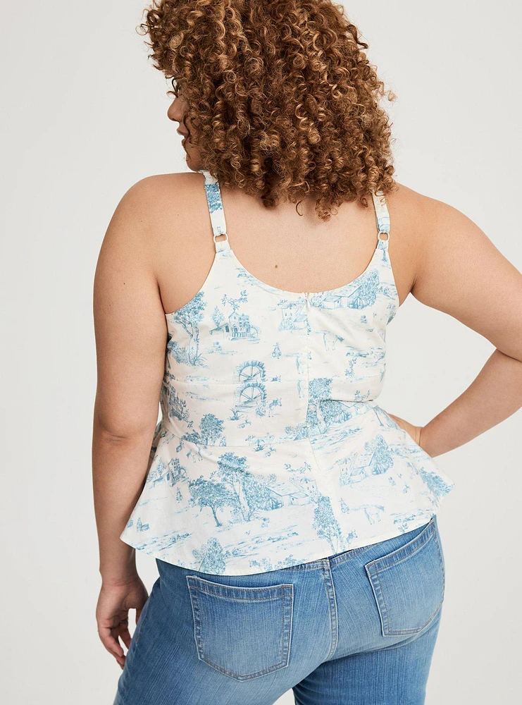 Corset Sleeveless Peplum Top