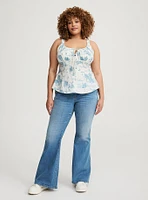 Corset Sleeveless Peplum Top
