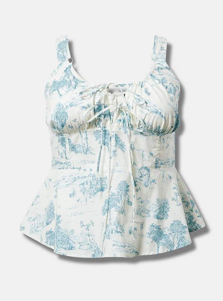 Corset Sleeveless Peplum Top