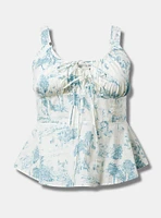 Corset Sleeveless Peplum Top