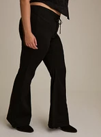 Festi Lace-Up Flare High-Rise Jean