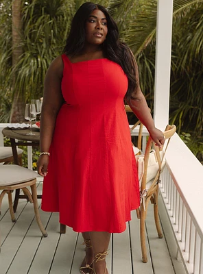 Belle Isle Fit & Flare Tea Length Dress