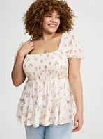 Smocked Babydoll Top