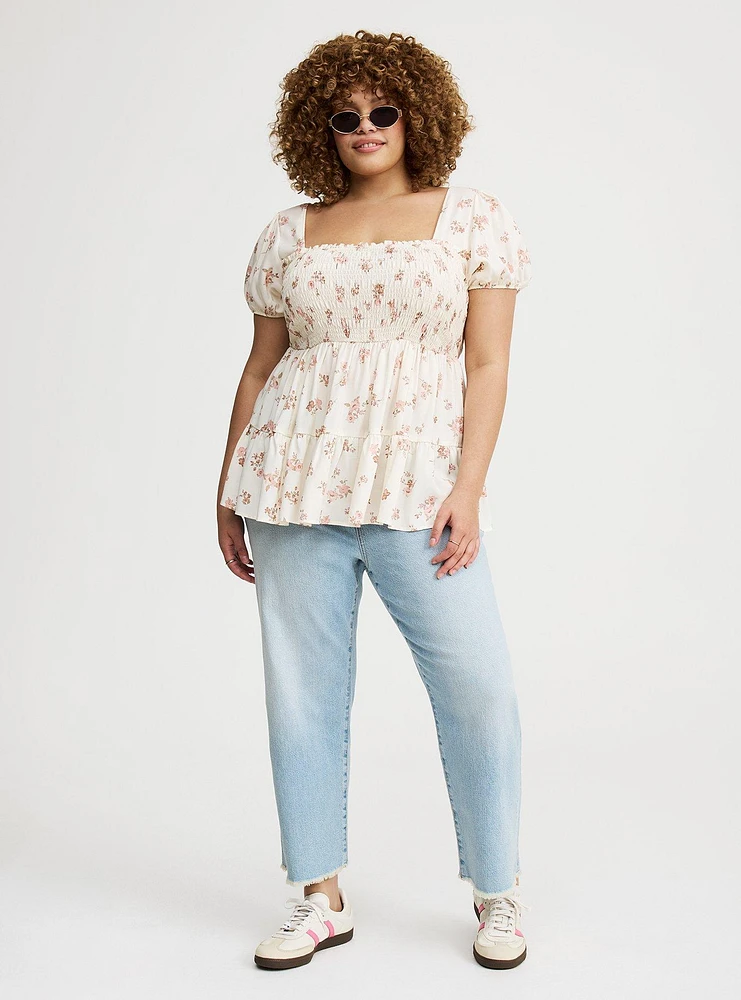 Smocked Babydoll Top