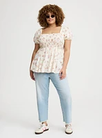 Smocked Babydoll Top
