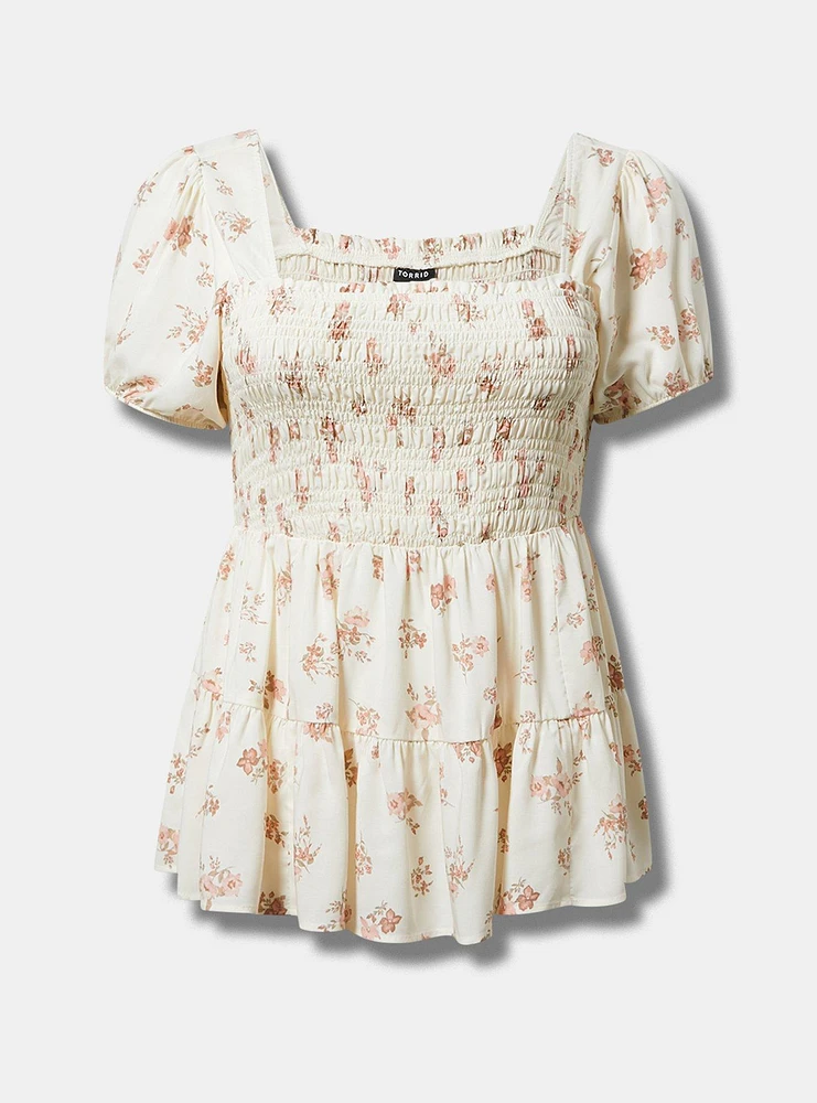 Smocked Babydoll Top