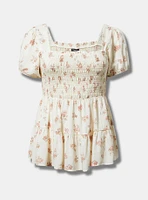 Smocked Babydoll Top
