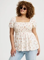 Smocked Babydoll Top
