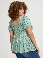 Smocked Babydoll Top