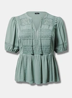 Crinkle Gauze Boho Top