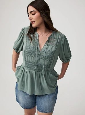 Crinkle Gauze Boho Top
