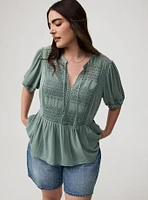 Crinkle Gauze Boho Top