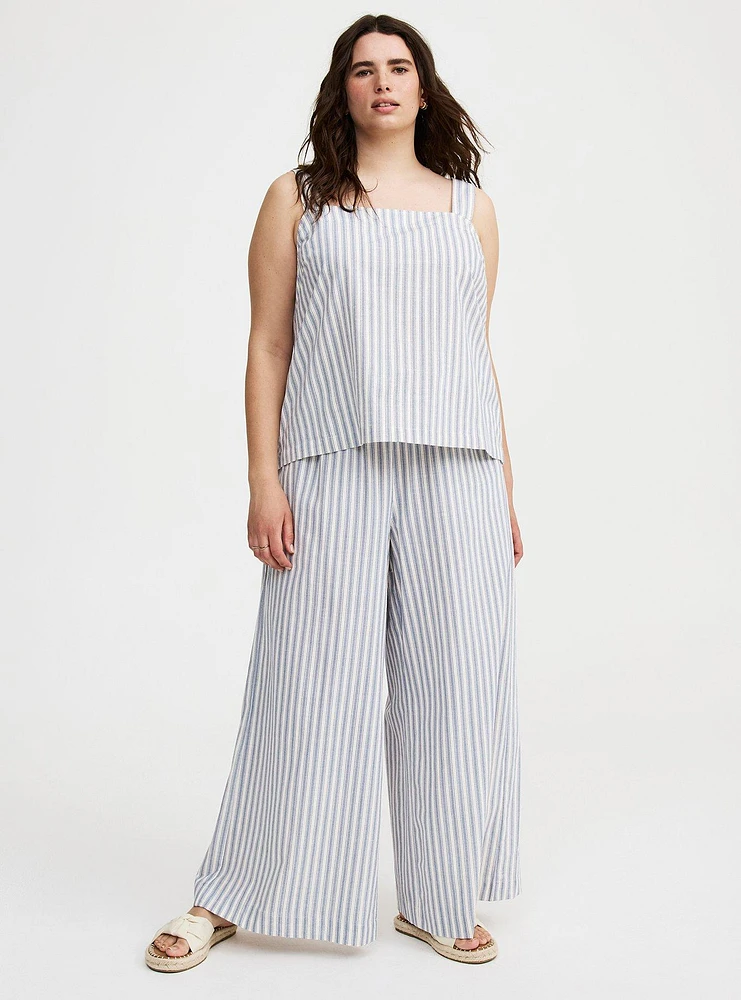 Beach Linen Crop Tank Top