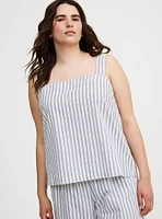 Beach Linen Crop Tank Top