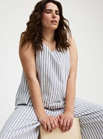 Beach Linen Crop Tank Top