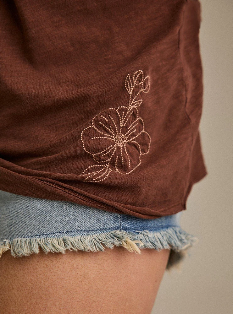 Festi Oversized V-Neck Tee