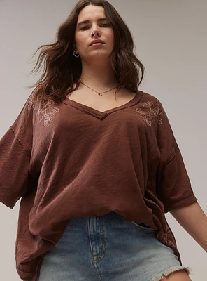 Festi Oversized V-Neck Tee
