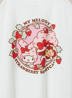 Strawberry Shortcake x My Melody Cotton Crop Raglan Tee