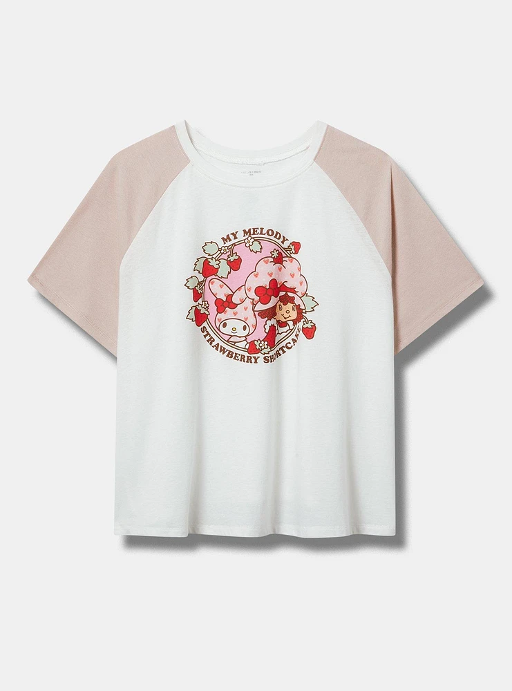 Strawberry Shortcake x My Melody Cotton Crop Raglan Tee