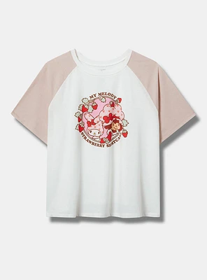 Strawberry Shortcake x My Melody Cotton Crop Raglan Tee