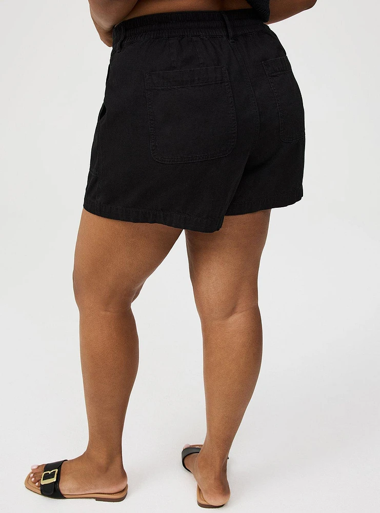 High-Rise Pull-On Lightweight Denim Short