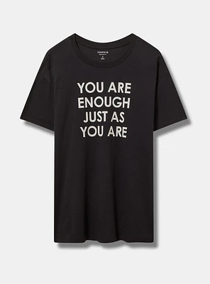 YOU ARE ENOUGH RELAXED FIT HERITAGE JERSEY CREW TEE