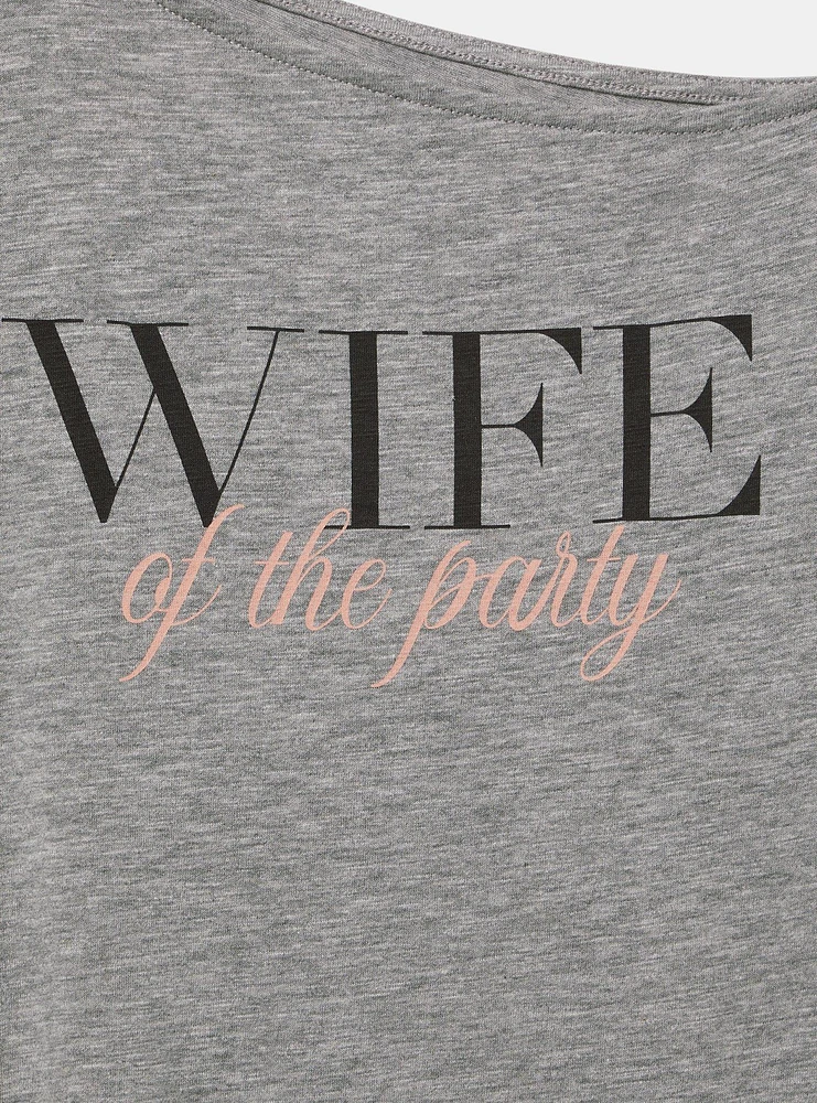 Wife Cotton Off-Shoulder Tee