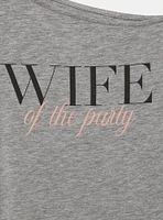Wife Cotton Off-Shoulder Tee