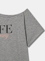 Wife Cotton Off-Shoulder Tee