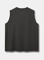 Celestial Flowers Relaxed Cotton Side Slit Tank