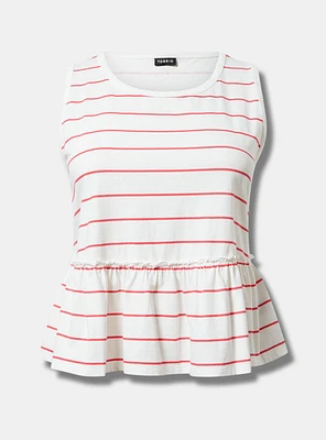 Cotton Crew Babydoll Crop Top