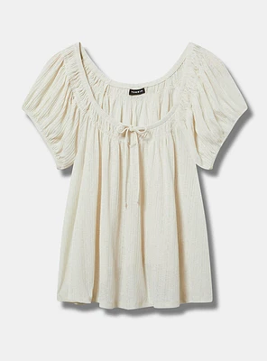 Cap Sleeve Peasant Top