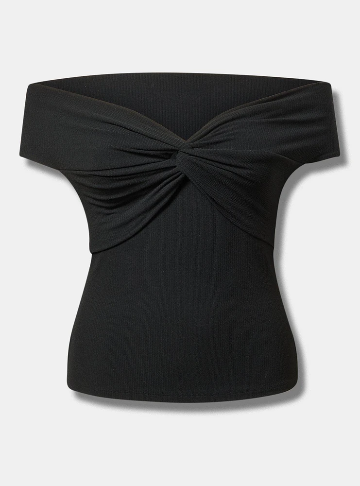 Off-Shoulder Twist Top
