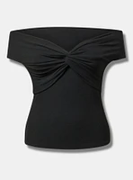 Off-Shoulder Twist Top