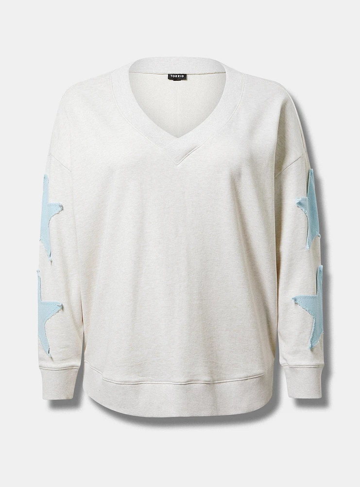 Oversized V-Neck Sweatshirt