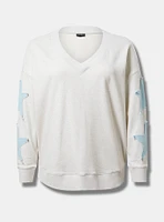 Oversized V-Neck Sweatshirt