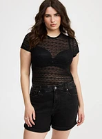 Sheer Fitted Crew Tee