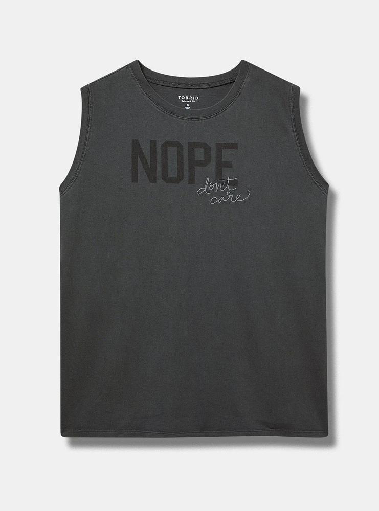 Don't Care Relaxed Cotton Jersey Tank