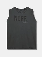 Don't Care Relaxed Cotton Jersey Tank