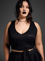Nightfall Tie-Front Crop Tank