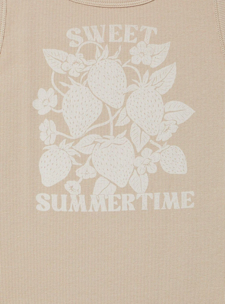 Sweet Summertime Ribbed Crop Tank