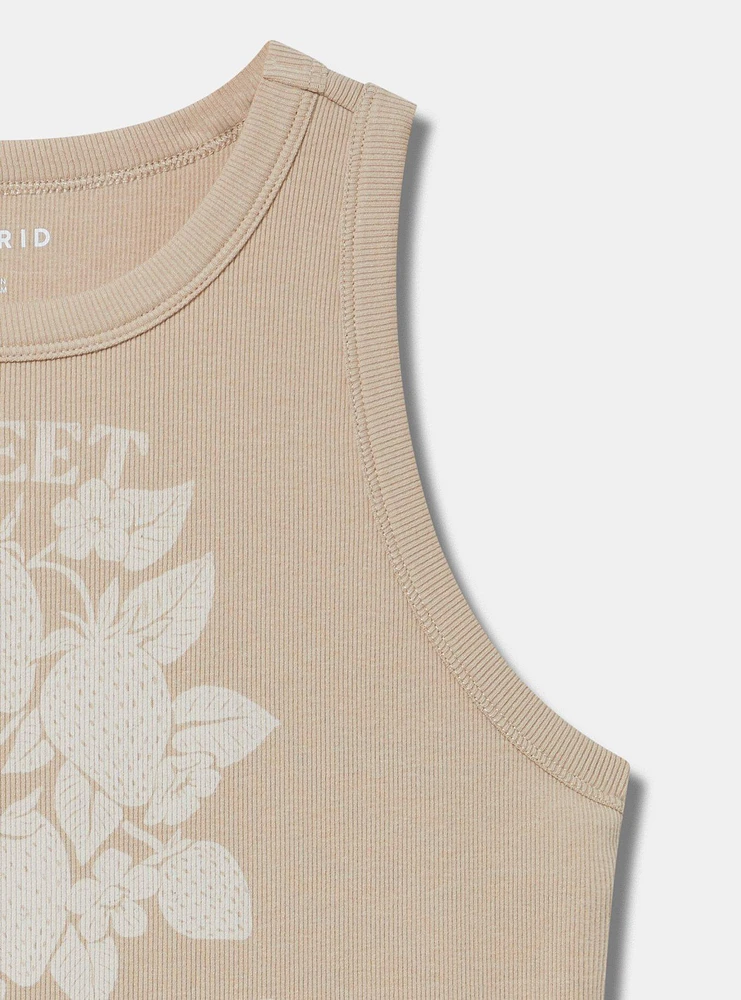 Sweet Summertime Ribbed Crop Tank